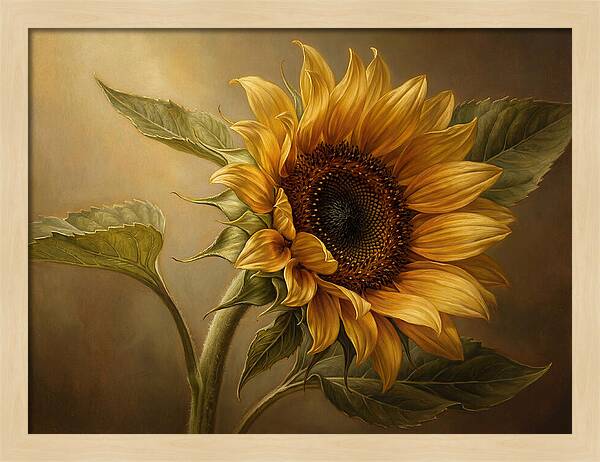 Sunflower In Radiant Light
