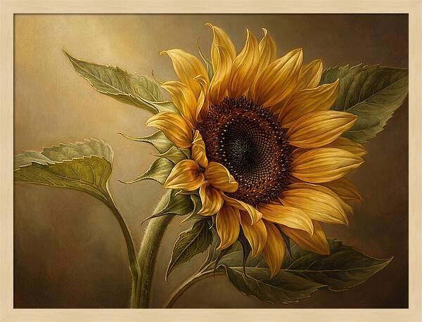 Sunflower In Radiant Light