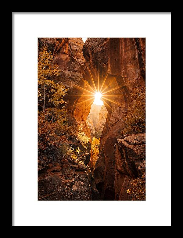 Sunlight Streaming Through Canyon