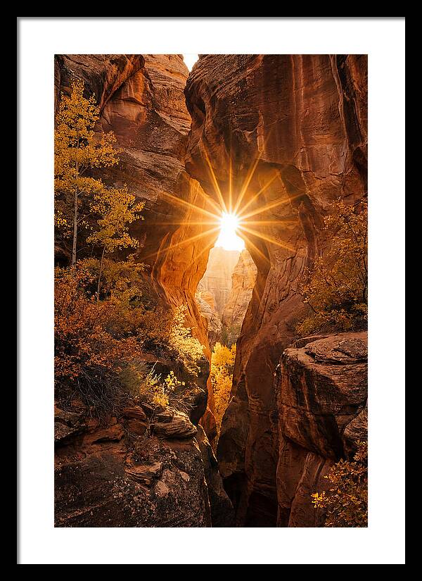Sunlight Streaming Through Canyon