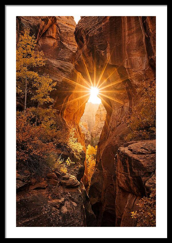 Sunlight Streaming Through Canyon