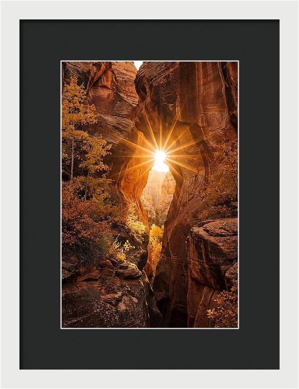 Sunlight Streaming Through Canyon