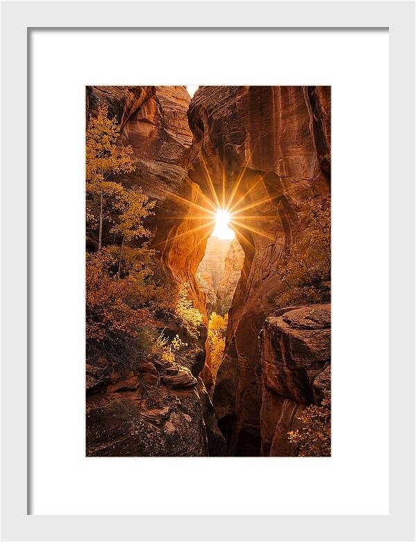 Sunlight Streaming Through Canyon