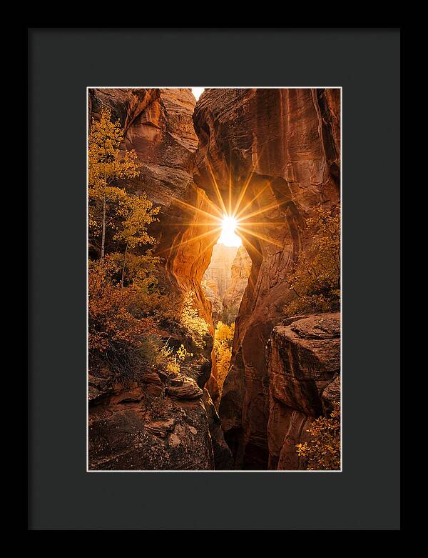 Sunlight Streaming Through Canyon