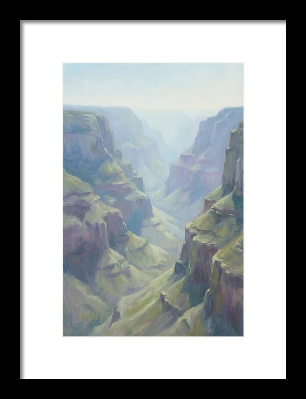 Sunlit Gorge With Layered Walls