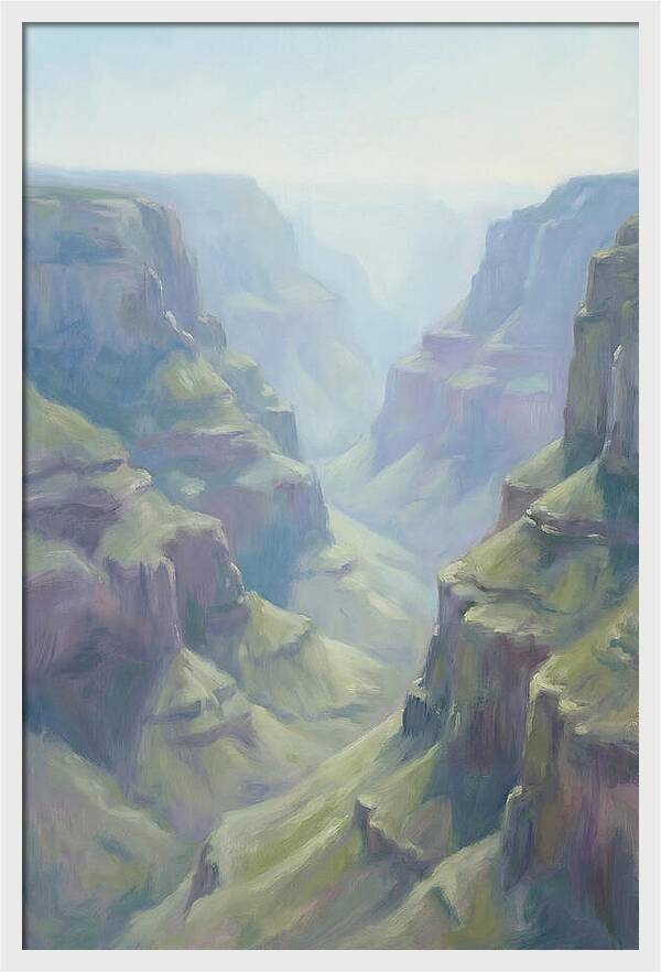Sunlit Gorge With Layered Walls