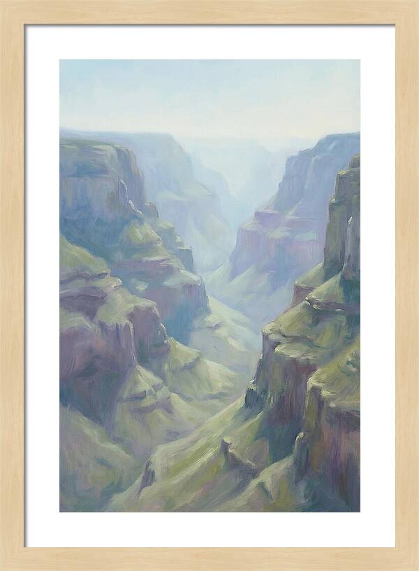 Sunlit Gorge With Layered Walls