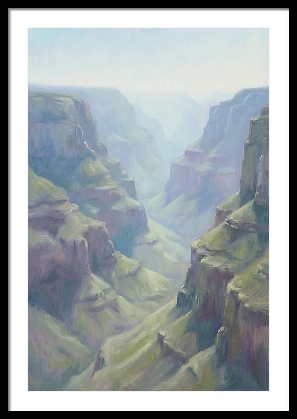 Sunlit Gorge With Layered Walls