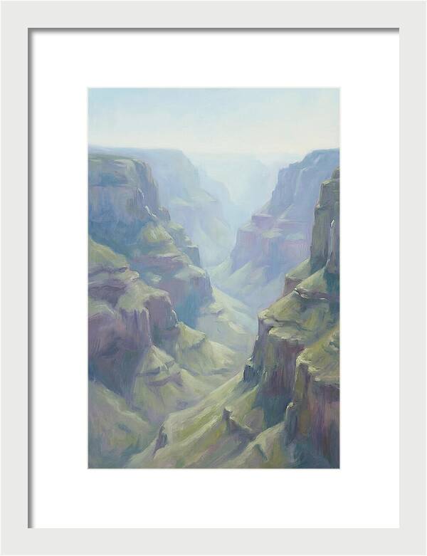 Sunlit Gorge With Layered Walls