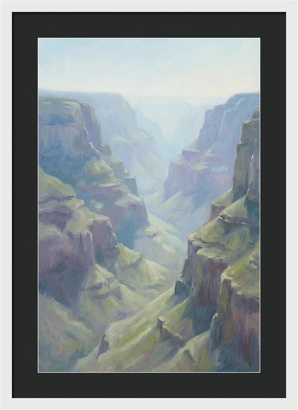 Sunlit Gorge With Layered Walls