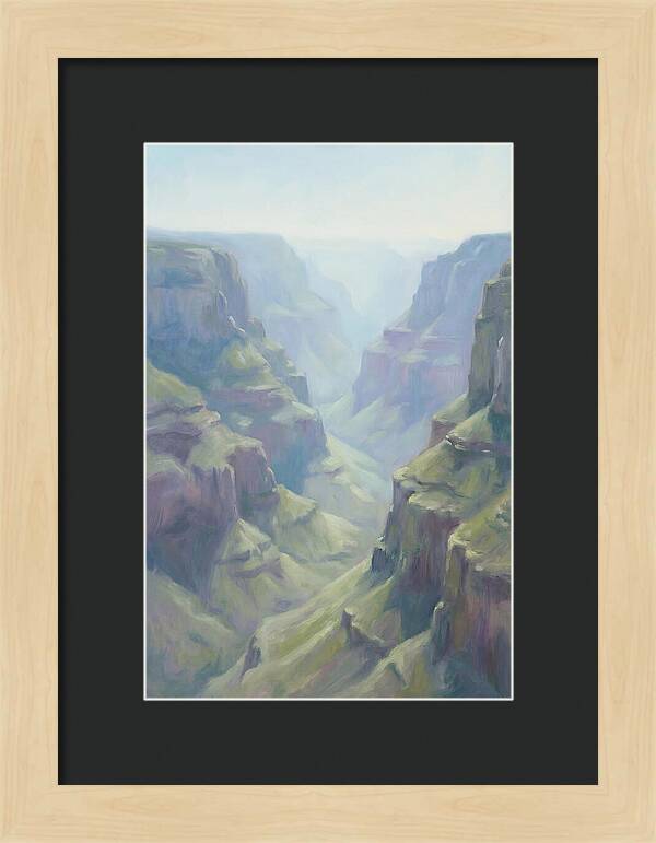 Sunlit Gorge With Layered Walls