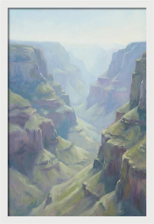 Sunlit Gorge With Layered Walls