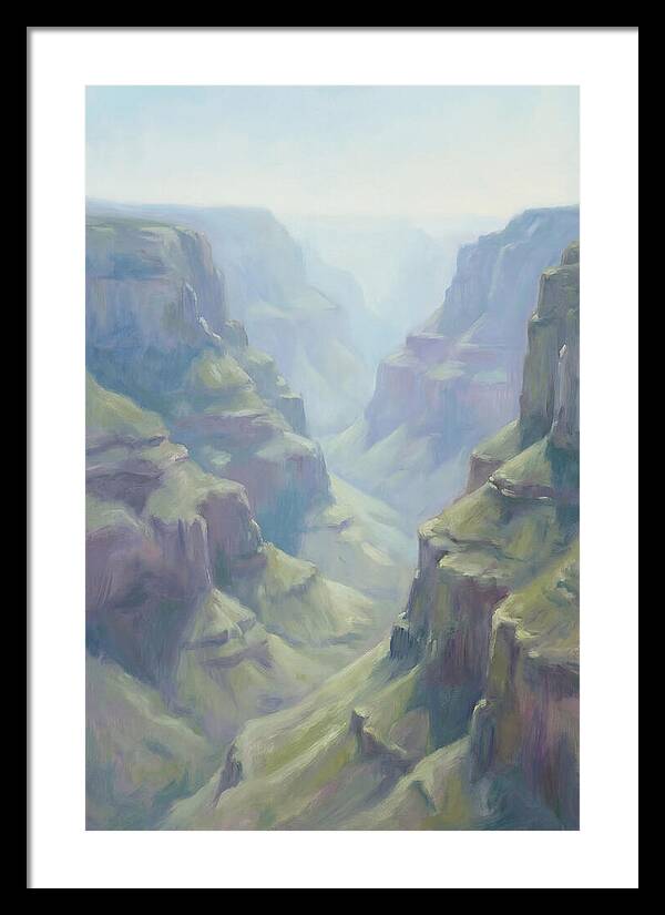 Sunlit Gorge With Layered Walls
