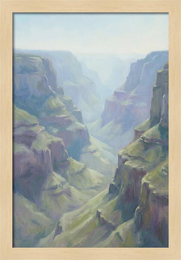 Sunlit Gorge With Layered Walls