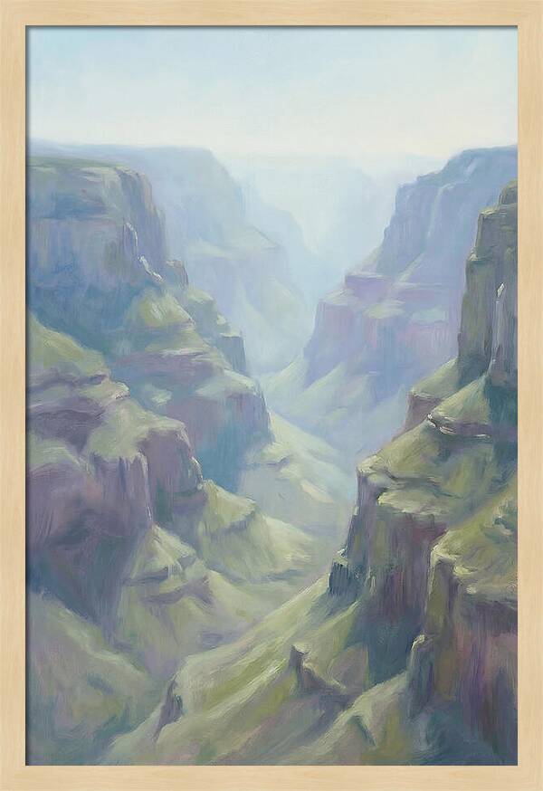 Sunlit Gorge With Layered Walls