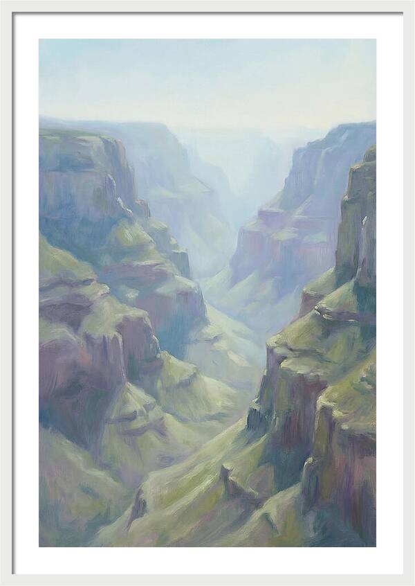 Sunlit Gorge With Layered Walls