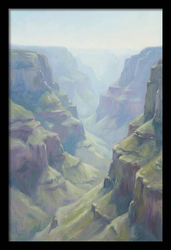 Sunlit Gorge With Layered Walls