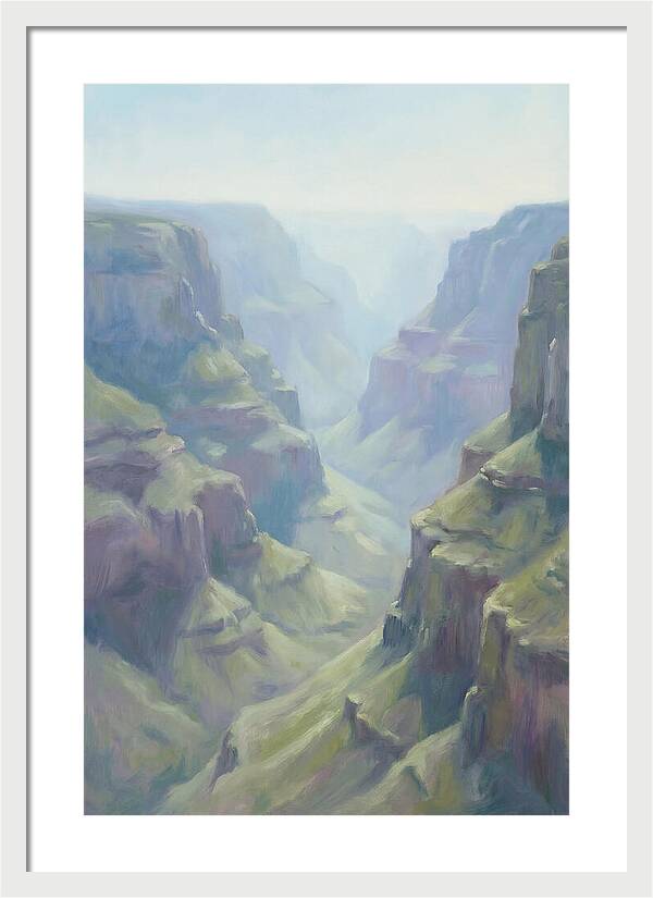 Sunlit Gorge With Layered Walls