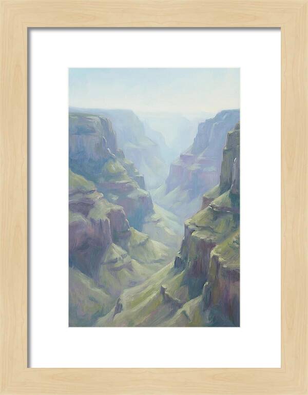 Sunlit Gorge With Layered Walls