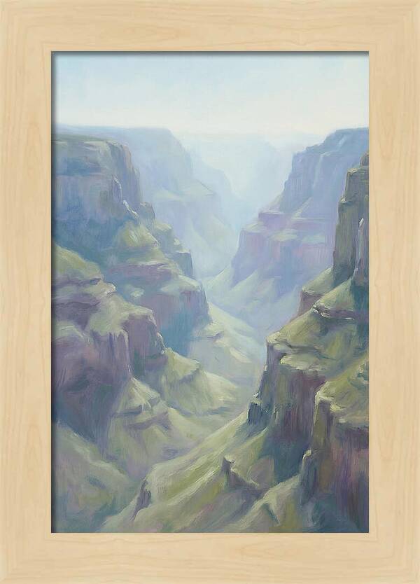 Sunlit Gorge With Layered Walls