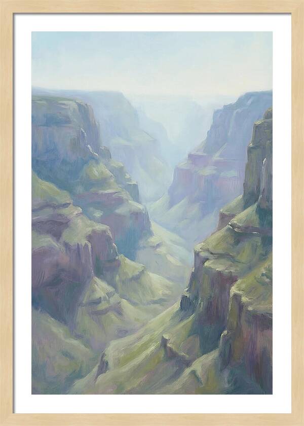 Sunlit Gorge With Layered Walls