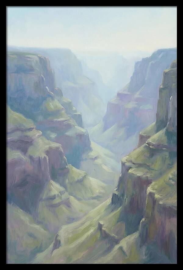 Sunlit Gorge With Layered Walls