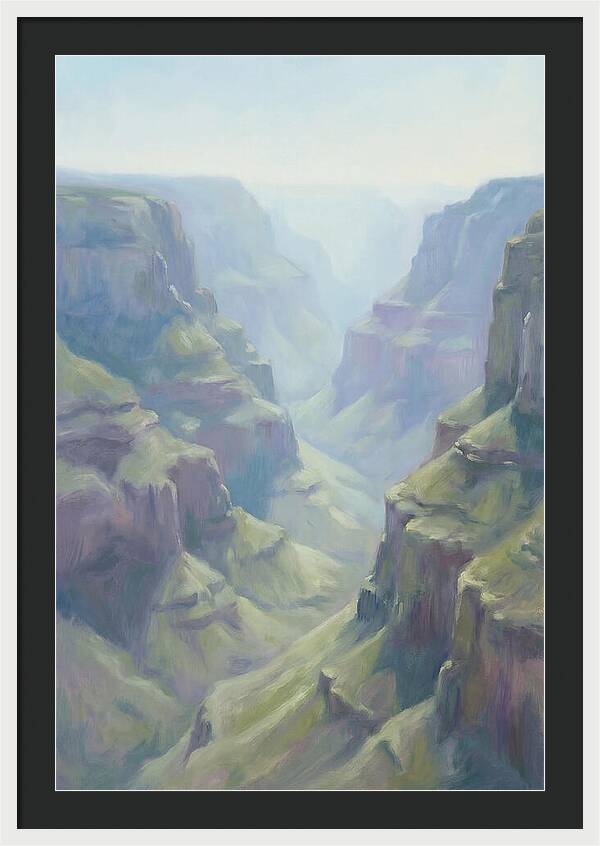 Sunlit Gorge With Layered Walls