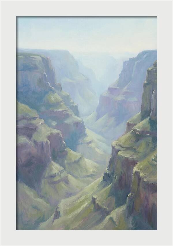 Sunlit Gorge With Layered Walls