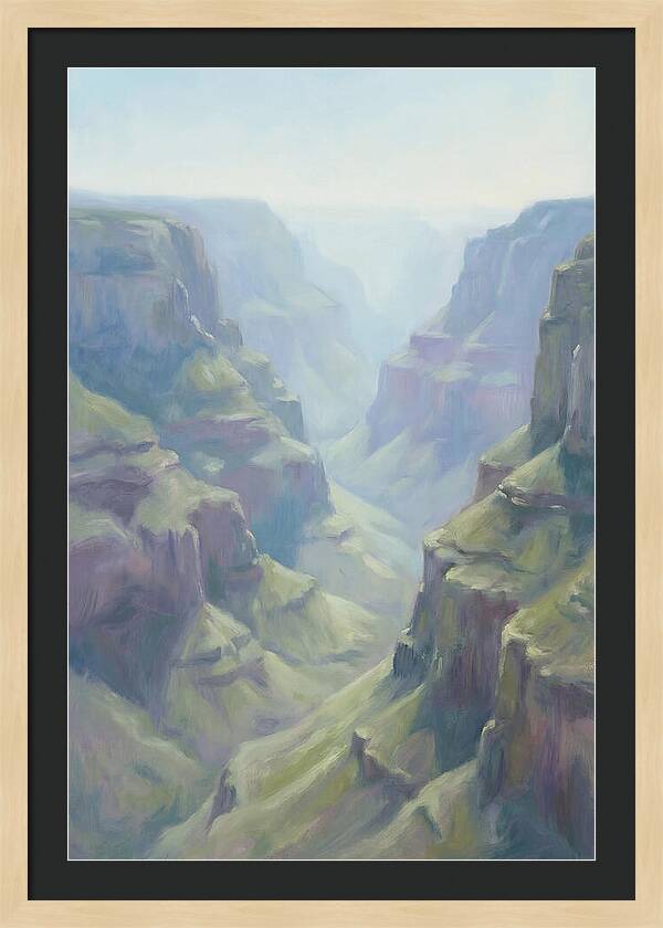 Sunlit Gorge With Layered Walls