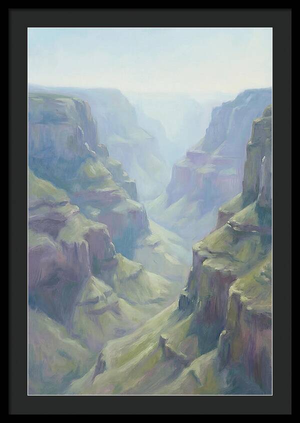 Sunlit Gorge With Layered Walls