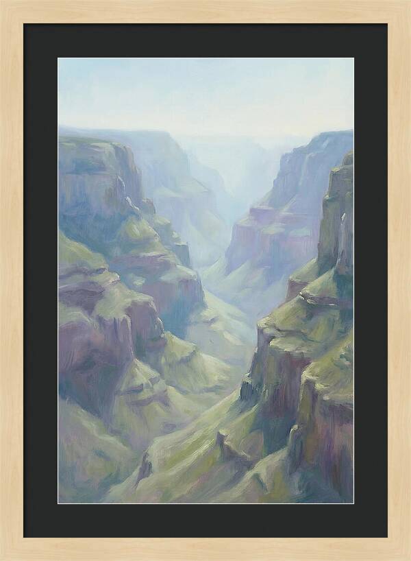 Sunlit Gorge With Layered Walls