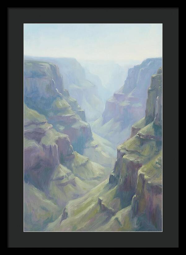 Sunlit Gorge With Layered Walls