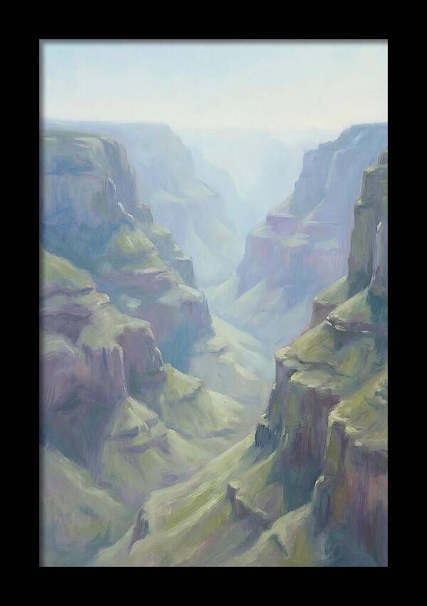 Sunlit Gorge With Layered Walls