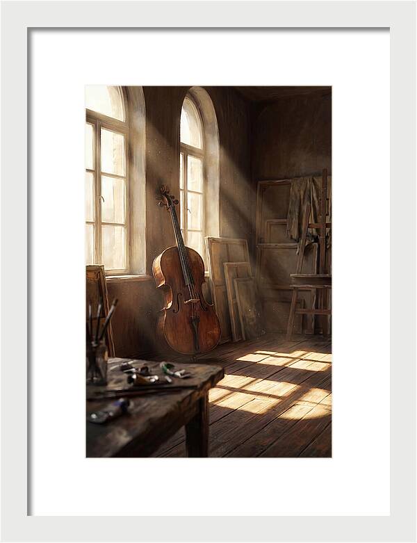 Sunlit Studio With Cello