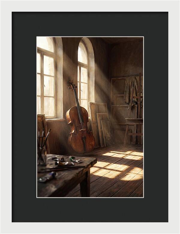Sunlit Studio With Cello