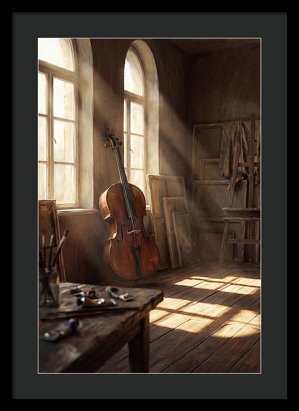Sunlit Studio With Cello