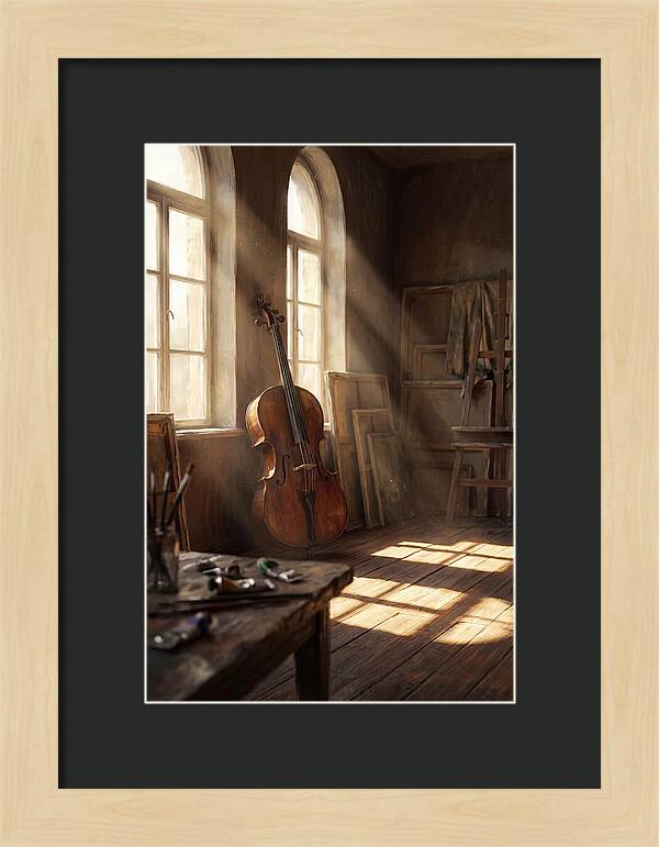 Sunlit Studio With Cello
