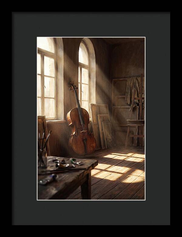 Sunlit Studio With Cello