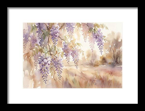 Sunlit Wisteria Cascade