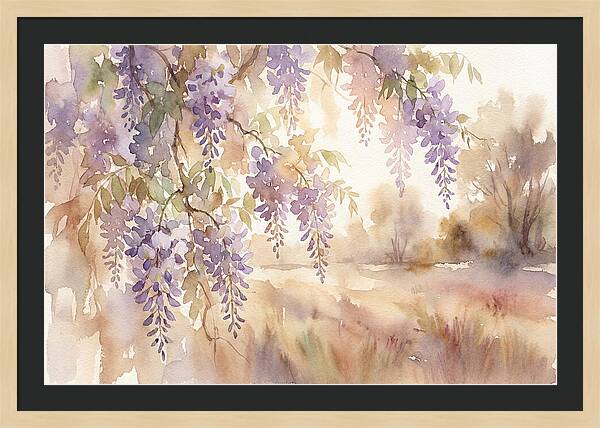 Sunlit Wisteria Cascade