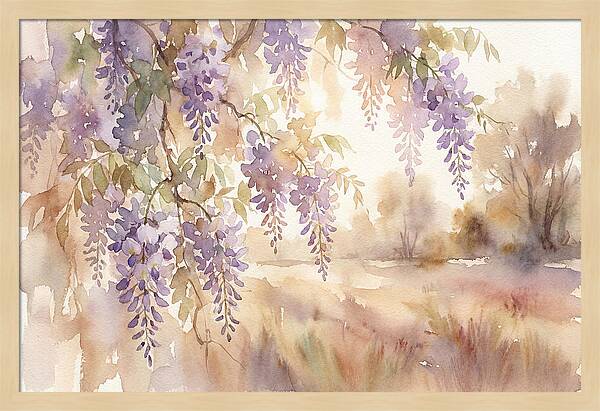 Sunlit Wisteria Cascade