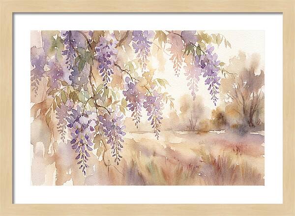Sunlit Wisteria Cascade