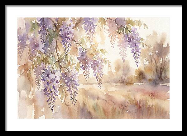 Sunlit Wisteria Cascade