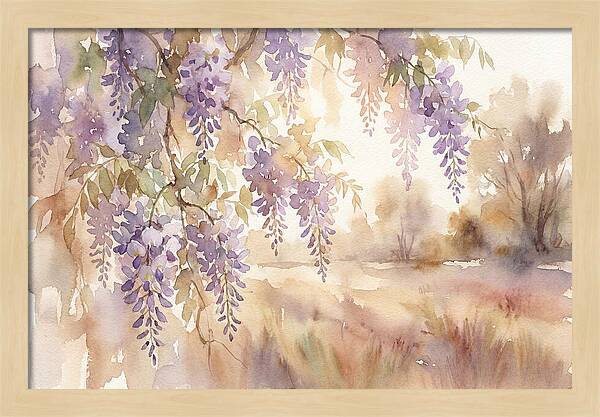 Sunlit Wisteria Cascade