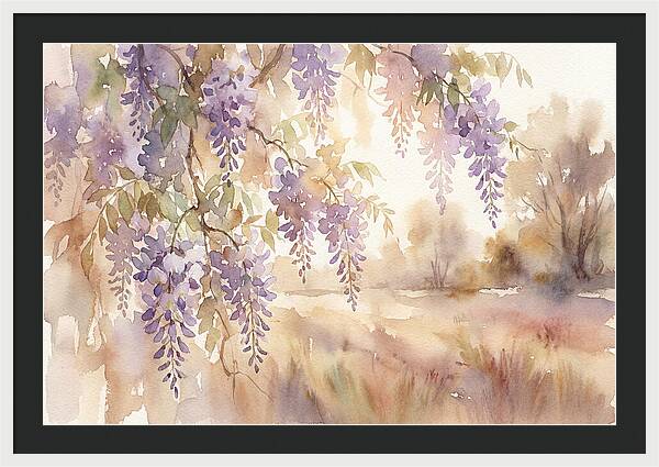 Sunlit Wisteria Cascade