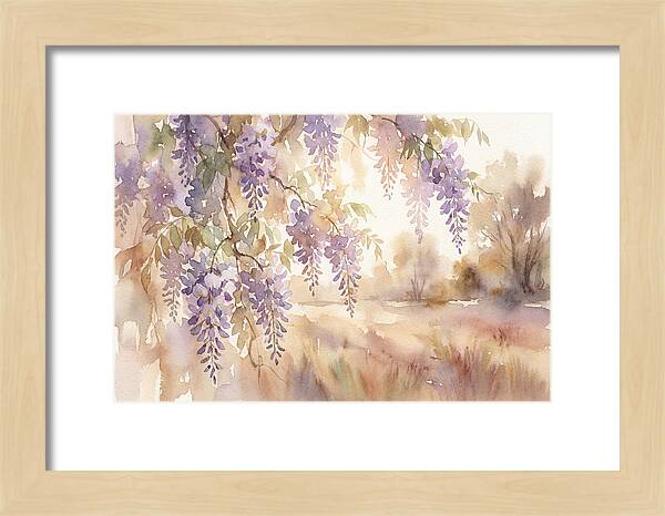 Sunlit Wisteria Cascade