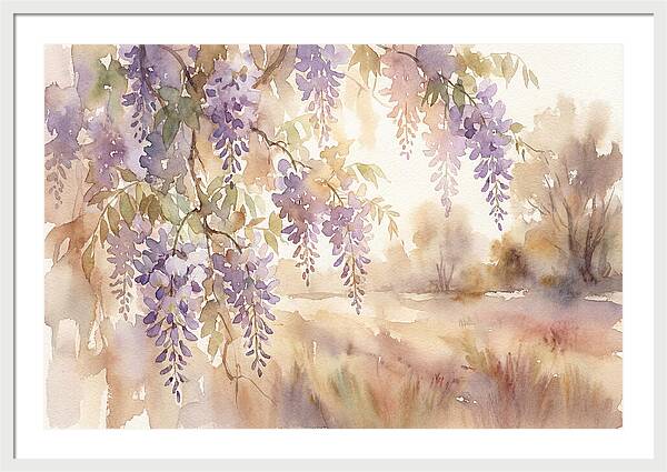 Sunlit Wisteria Cascade