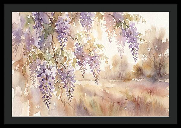 Sunlit Wisteria Cascade