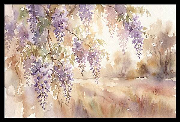Sunlit Wisteria Cascade