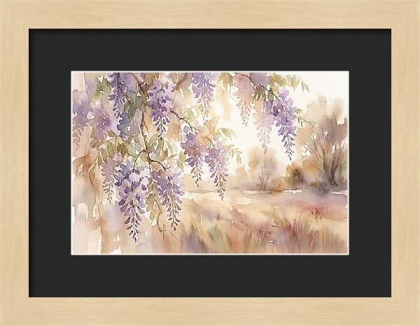 Sunlit Wisteria Cascade